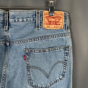 Levi's 550 Men's Relaxed Fit Jeans Light Wash Size 42x30 y2k